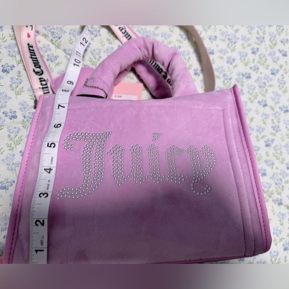 Juicy Couture Light Pink Velvet Tote - Picture 7 of 8